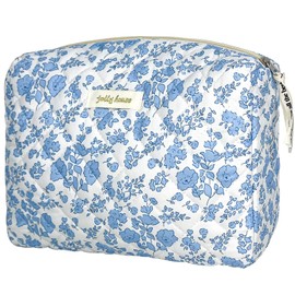 TOPALL Cosmetic Bag Travel Women's Beauty Case Made of Cotton, Large Make Up Bag, Portable Makeup Bag, Toiletry Bag Organiser with Capacity with Floral Pattern for Travel Accessories, Travel