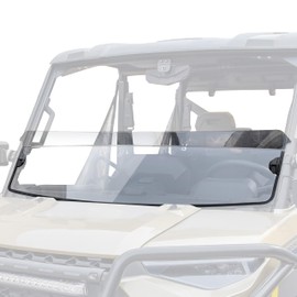 SAUTVS Clear Front Half Windshield for Ranger XP 1000 17-25, Lightly Dustproof Durable PC Half Windscreen for Polaris Ranger XP 1000 / 900 / Crew / Diesel 2017-2025 Accessories, Replace #2883301