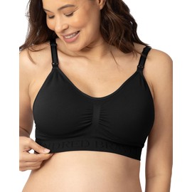 Kindred Bravely Sublime Seamless Nursing Bra | Wireless Maternity & Postpartum Bra | Premium Nursing Bras (Black, Large)