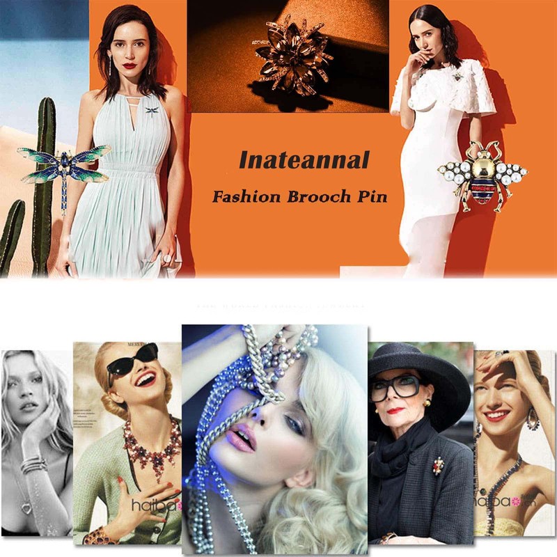 Inateannal Rhinestone Cat Brooch Pin Black Kitty Enamel Pin Cute