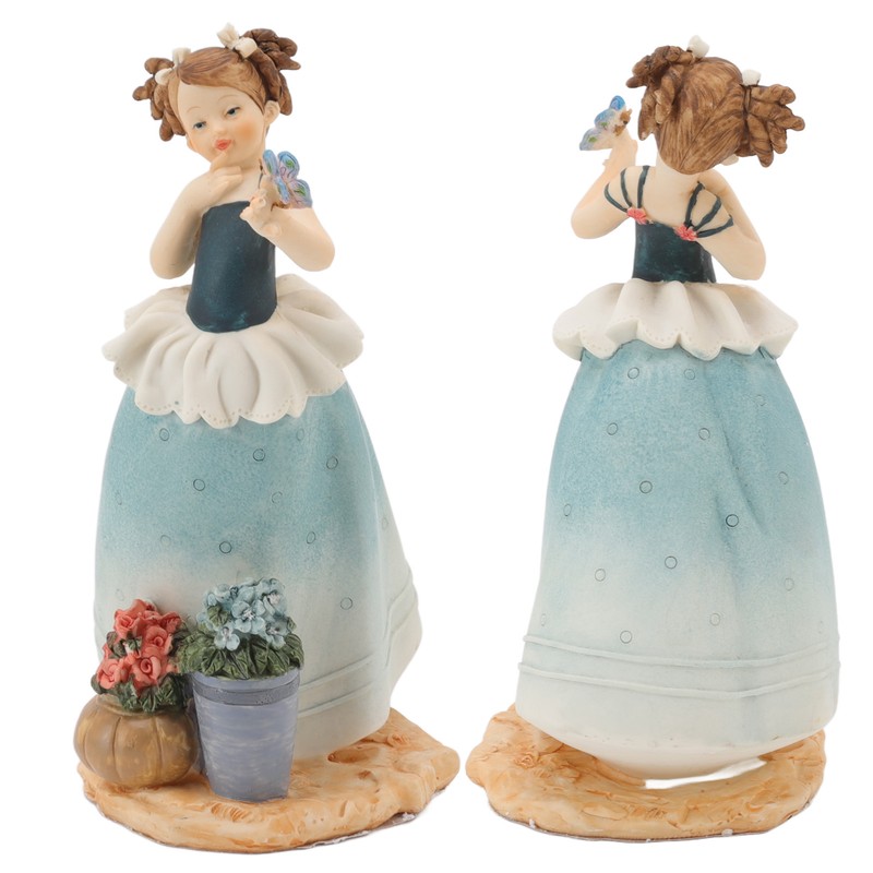 Victorian Girl Resin Ornament Exquisite Cute Stable Desktop Resin Handicraft