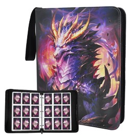 Card Binder for Trading Cards | 9 Pocket with 50 Sleeves up to 900 Cards | Holder Album School Choice for 1-18 Year Boys/Girls | Trading Card Binder Display Case (Card not included) (D1)