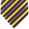 Retreez Retro Three-Color Striped Woven Microfiber Men's Tie - Yellow,