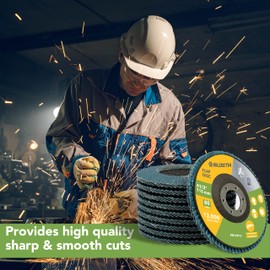 BLOSTM 115mm Abrasive Flap Discs - 10pcs Angle Grinder Discs 80 Grit for Wood & Metal - PACK OF 10