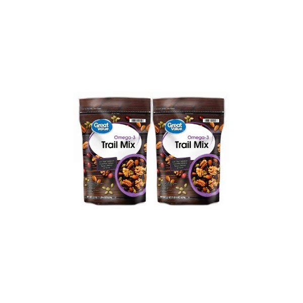 Great Value Omega3 Trail Mix, 22 Oz (Pack of 2)