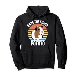 Save The Furry Potato Funny Guinea Pig Pullover Hoodie