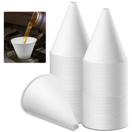 Unifizz 120Pcs Disposable Engine Oil Paper Funnels for Motor Oil- Automotive Car Fuel Funnels Dispenser for Water, Engine Oil, Gas, Coolant