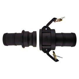 Camlock high Output Hose Fittings Type C+E kit, Joins layflat Hose,Ideal for use with Dirty Water/Drainage Pumps,Tough Long Lasting Polypropylene(1")