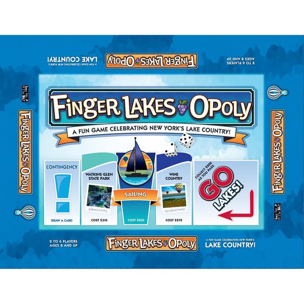 Late For The Sky: Finger Lakes-Opoly - Themed Family Board