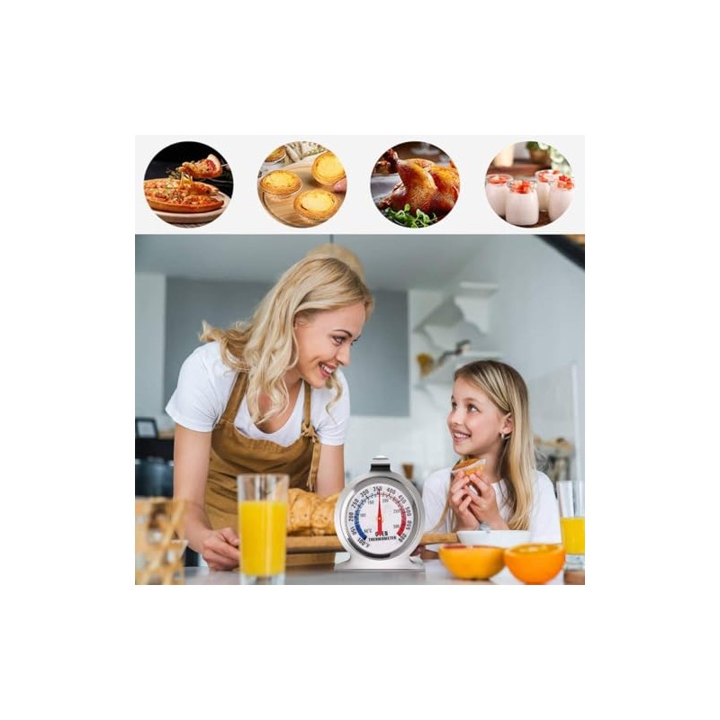 Termómetro Digital de Cocina para Hornos Centigrados Estufa Acero Inoxidable