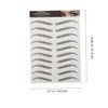 Mikinona 6 Sheets Eyebrow Stickers Temporary Brow for Women Black