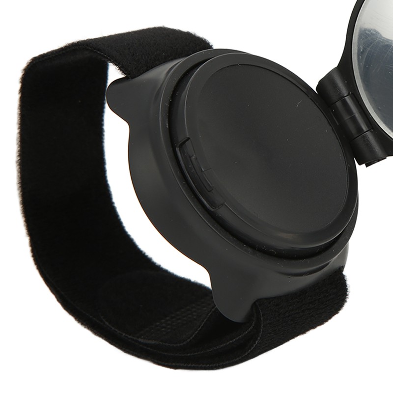 Bicycle Mirror Nylon Wrist Arm Strap Convex Design Black 5cm