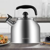 MAXCOOK 4.2 Quart/4L Stainless Steel Whistling Tea Kettle,Brushed Satin, Suitable
