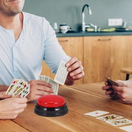 Abaodam Answer Alarm Sound Button Blow Horn Buzzer Funny Beater Alert Button Prank Wire Trumpet Fanfare Sound Effect Warning Game Buzzers with Lights for Classroom Family