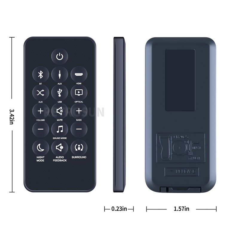 Replacement Remote Control for JBL Bar Studio 2.0 Channel Soundbar