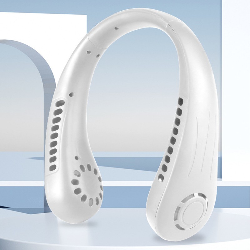 Portable Neck Fan Leafless Hands Free Quiet Lightweight USB Charging