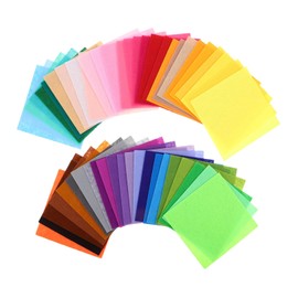 COHEALI 50pcs Colorful Felt Fabric Sheets for Boys and Girls Soft Non-Woven Craft Squares for DIY Projects Patchwork and Quilting Activities