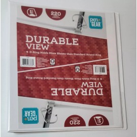 "Pen+Gear Pen+Gear 3-Ring Binder - 1-Inch Slanted D-Rings, Durable View Cover, White