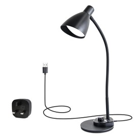 ISeebaibi Desk Lamp, Desk Light Features 3 Color Temperature and 20 Brightness Levels, Eye-Caring Metal Led Desk Lamp for Office and Bedroom, 10W, 1000 Lumens, Adapter Included (Black)