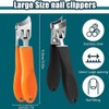 2PCS Anti-Splash Slanted Nail Clipper Set for Thick Nails