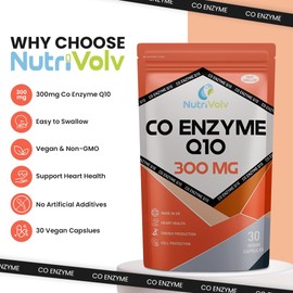Co Enzyme Q10 300mg Heart & Brain Health Care | High Absorption Promo Pack | 30 Capsules