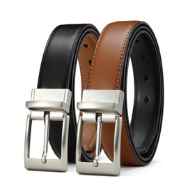 CHAOREN Mens Belts Leather 1 Pack - 1.25" Reversible Belts for Men for Dress Pants - One Belt, Two Colors