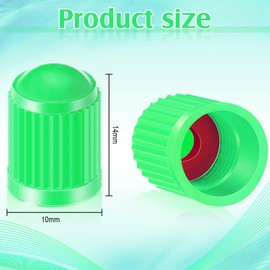 Outus 20 Pack Tyre Valve Dust Caps for Car, Motorbike, Trucks, Bike, Bicycle (Green)