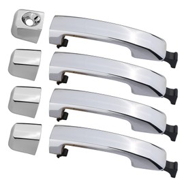 Osompar 4PCS Exterior Door Handle Compatible with Toyota Tundra 2007-2020 Chrome Front Rear Driver Passenger Side Replaces 69210-0C020 69217-0C020 69217-0C040