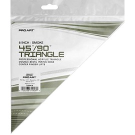 Pro Art 6-Inch 45/90-Degree Triangle, Smoke