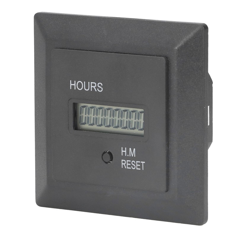 Hour Meter Digital Display Timer Hourmeter Gauge 0‑999999H 59M for