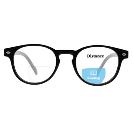 OCCI CHIARI Bifocal Reading Glasses with Clear Top,Blue Light Blocking Readers Women 1.0 1.5 2.0 2.5 3.0 3.5(3.0x Black)