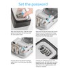 Key Lock Box Large Capacity Wall Mounted Resettable 4 Digit