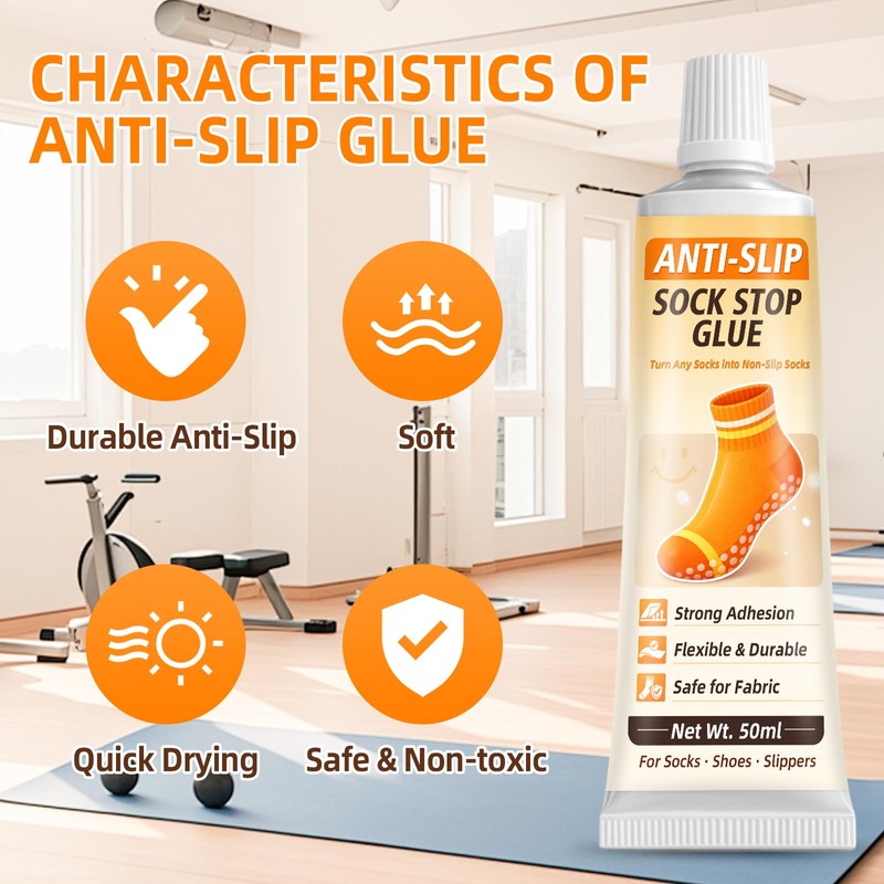 Sock Stop Glue, 2-Pack of 1.69 fl oz Each Sock