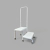 Double Step Stool with Handrail Heavy Duty 2 Steps Non