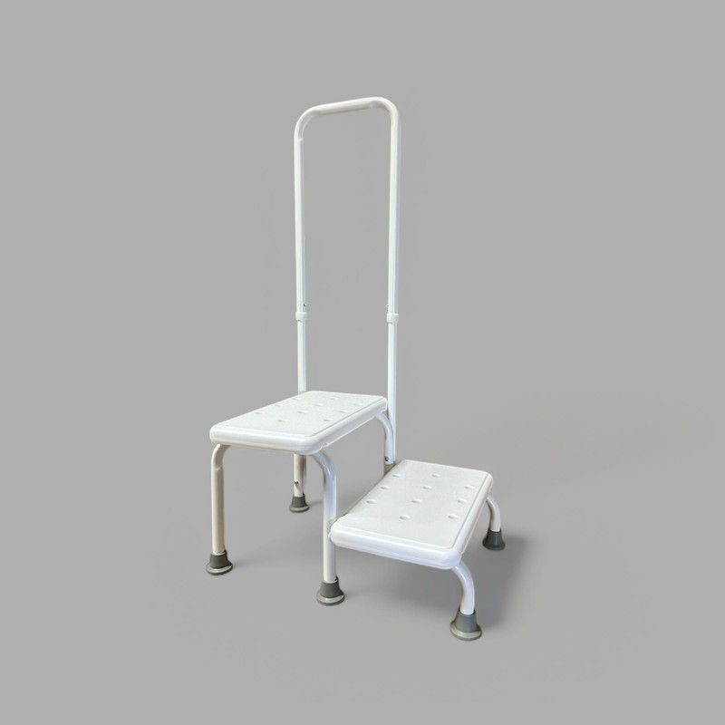 Double Step Stool with Handrail Heavy Duty 2 Steps Non