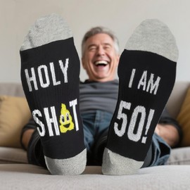 BRLOPBLS 50th Birthday Gifts for Him Men - Cool Gifts Funny Socks ideas 1975 Birthday Gifts for Men