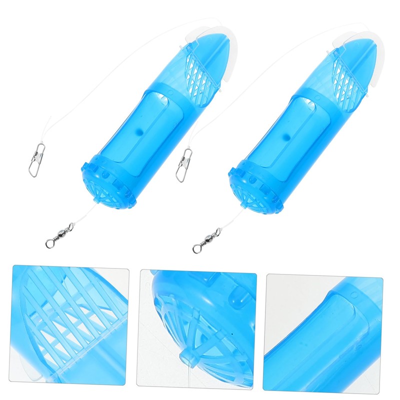 BESPORTBLE 2pcs Fishing Bait Trap Cage Removable Fishing Lure Holder
