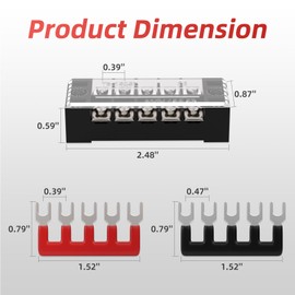 APIELE 15A Screw Terminal Block 5 Position Dual Row Covered 5 Position Pre-Insulated Terminal Barrier Strips (5PCS 15A 5P+5PCS Wiring Strips)