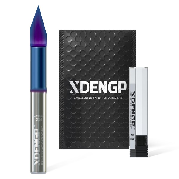 XDENGP 45 Degree V Groove Router Bit for CNC, Carbide