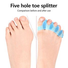 4Pcs Toe Separators,Premium Gel Toe Spacers,Bunion Corrector for Women/Men,for Bunion Correction,Toe Spacers,Toe Stretcher for Plantar Fasciitis,Hammer Toes,Claw Toes,Foot Pain for Men and Women
