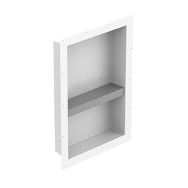 EZ NICHES New Ready for Tile Recessed Bathroom Shower Shampoo Shelf Niche (2" Divider Insert for 14" Width)