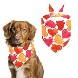 Hundesabber-Handtuch, Halstuch Hund – Hochwertiges Baumwoll-Hundehalstuch mit Herzmuster, Weich und Bequem, Größe 40x40x60cm – Ideal für Hunde und Katzen