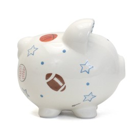Child to Cherish Ceramic Piggy Bank for Boys, Sports Star