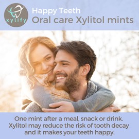 Xylitol Mints for Oral Care - Wild Berries flavor, 100% Xylitol sweetened, Sugar Free Candy, Happy Teeth dental mints from Finland. 5oz - 245 mints