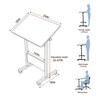 KOUPA Adjustable Height Standing Desk, Writable Tempered Glass Desktop with