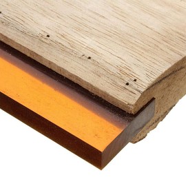 10cm Silk Screen Printing Squeegee Wood Screen Handle Rubber Blade Scraper for Screen Printing 50mm Wide 9mm Thick 75 Durometer