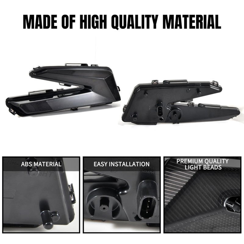 SAUTVS X3 Tail Lights Assembly, LED Smoked Black Taillights Rear