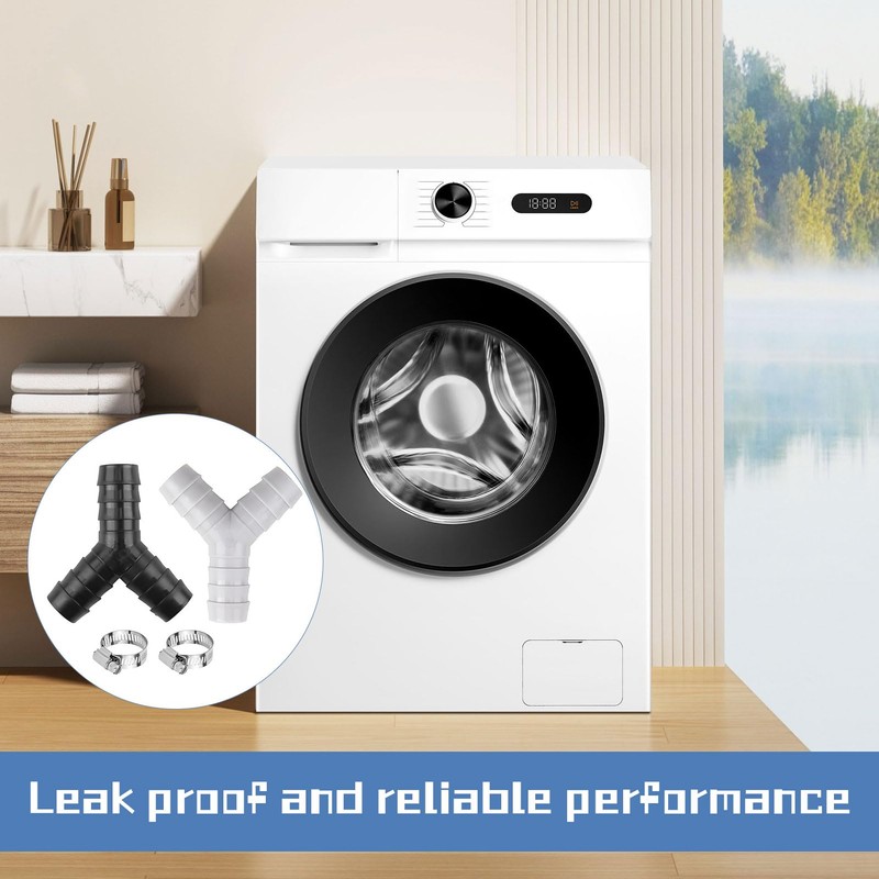 Washing Machine Waste Splitter 2pcs 2 Way y Splitter for