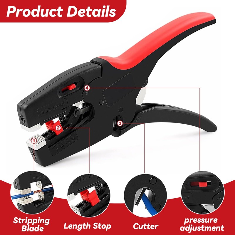 xolear Automatic Wire Stripper, 2 in 1 Wire Stripping Tool,