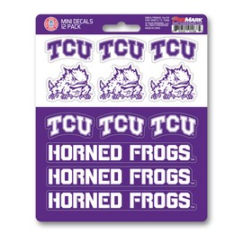 Fanmats 61197: TCU Horned Frogs 12 Count Mini Decal Sticker Pack
